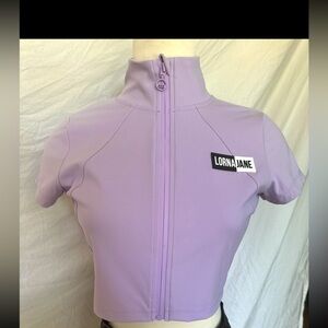 Lorna Jane Soft Lilac Active Zip Tee